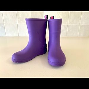 Girls Totes Purple Rubber Rain Boots
